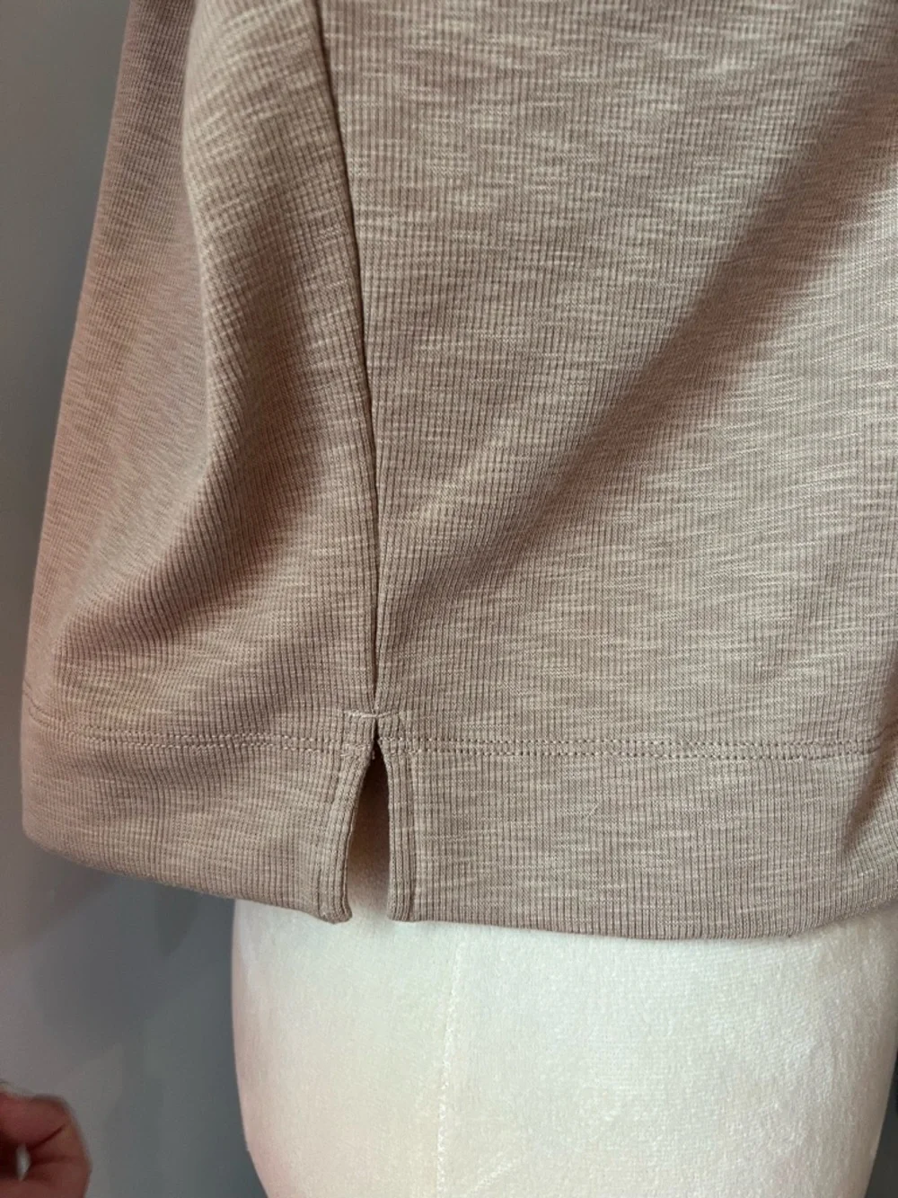 Vuori Women's Long Sleeve Henley in Taupe - Picture 5 of 11